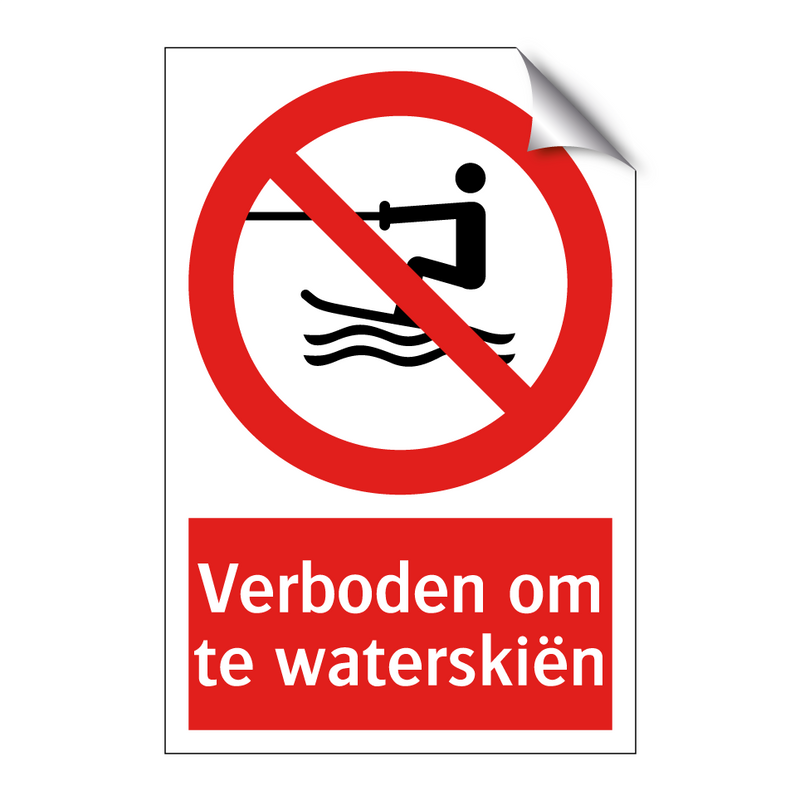 Verboden om te waterskiën