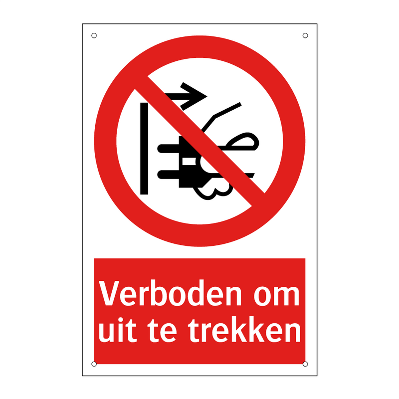 Verboden om uit te trekken