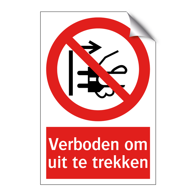 Verboden om uit te trekken