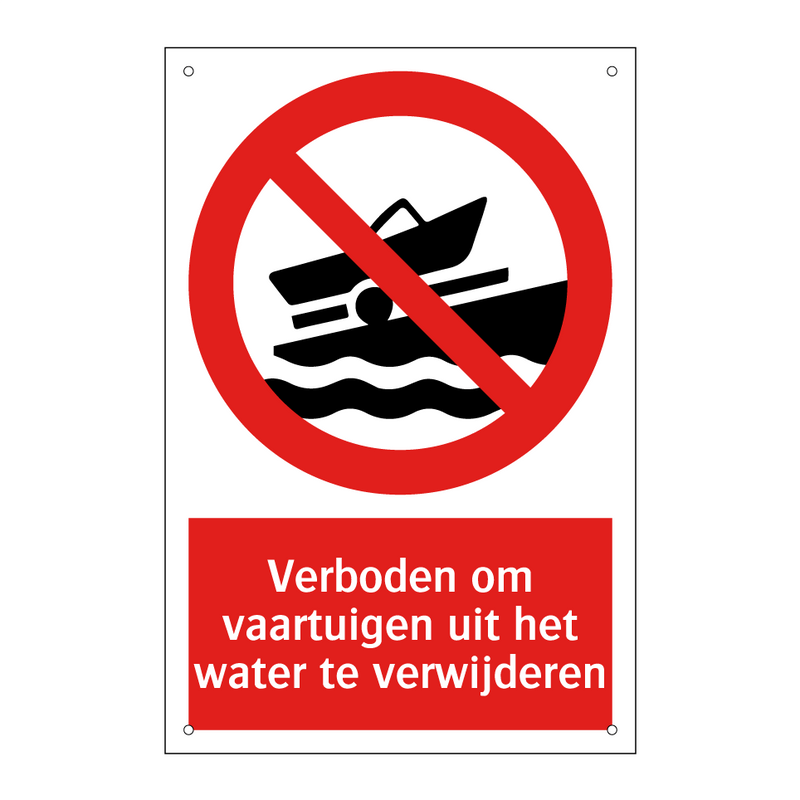 Verboden om vaartuigen uit het water te verwijderen