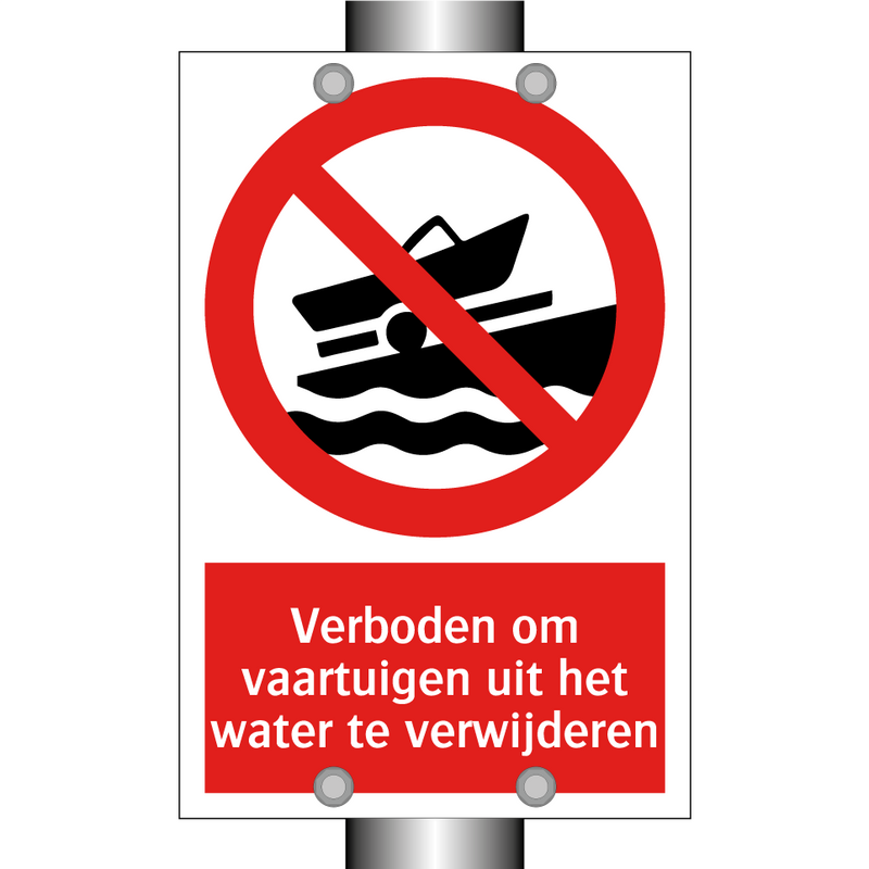 Verboden om vaartuigen uit het water te verwijderen