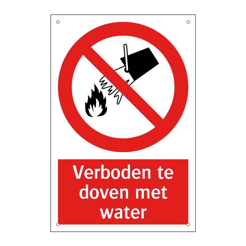 Verboden te doven met water