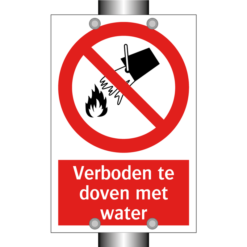 Verboden te doven met water