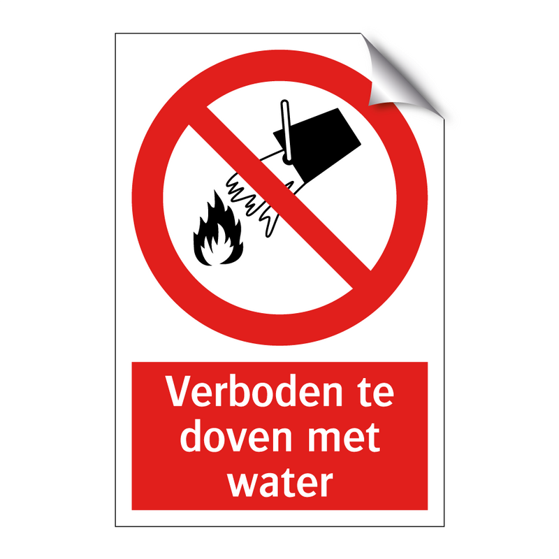 Verboden te doven met water