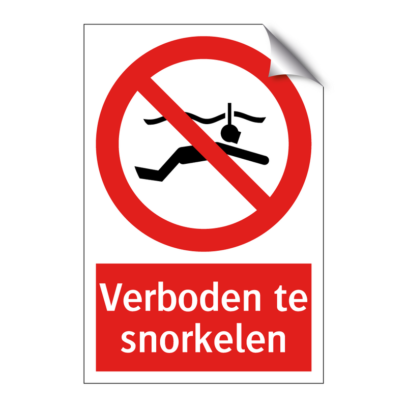 Verboden te snorkelen