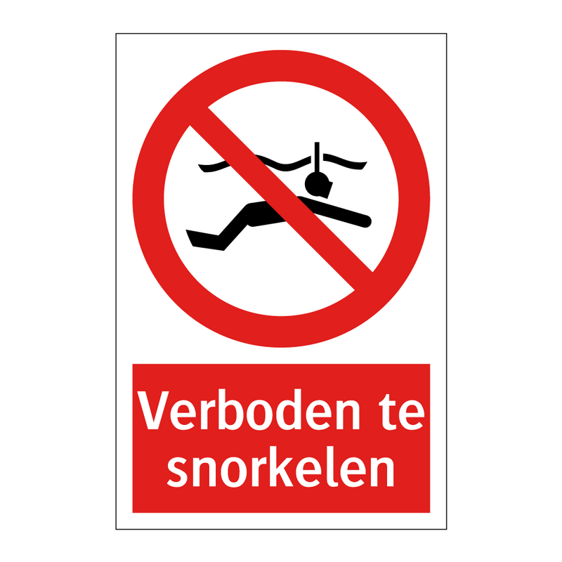 Verboden te snorkelen