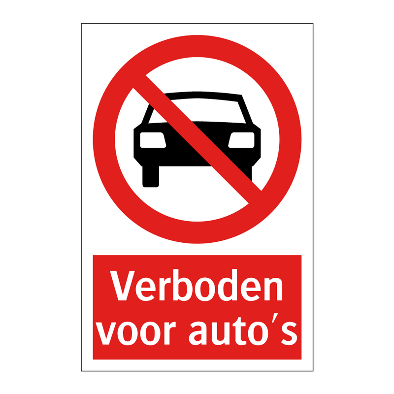 Verboden voor auto's