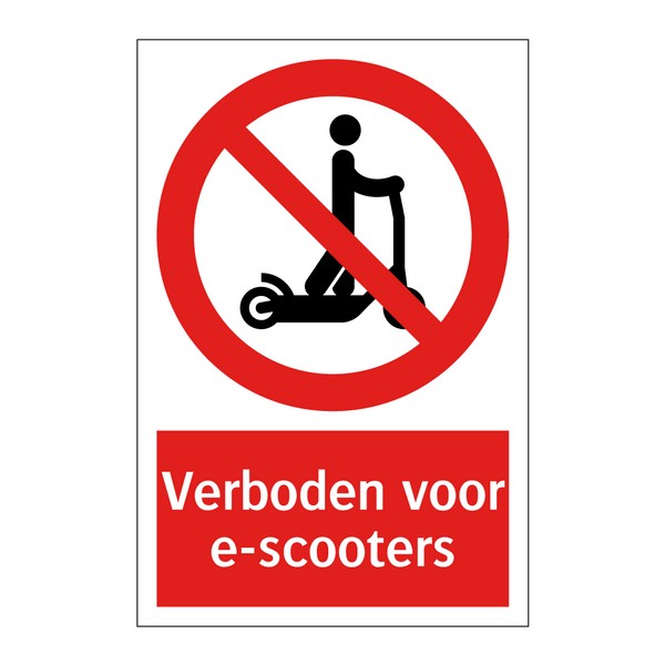 Verboden voor e-scooters