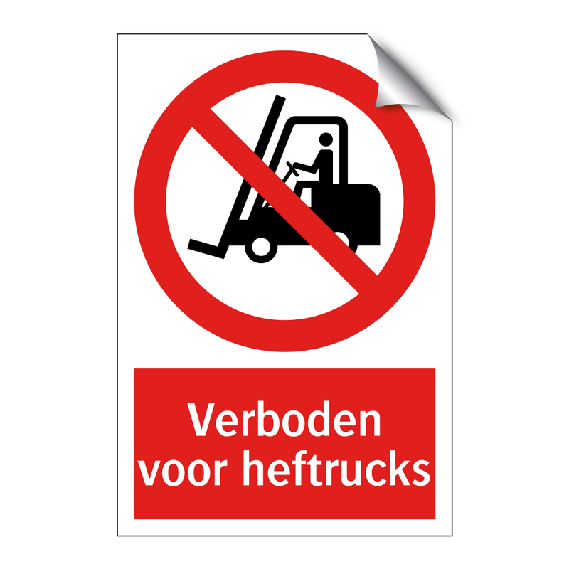 Verboden voor heftrucks