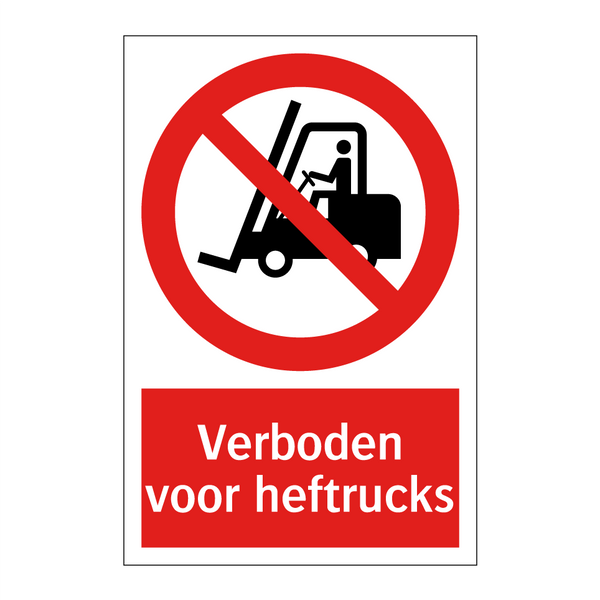 Verboden voor heftrucks