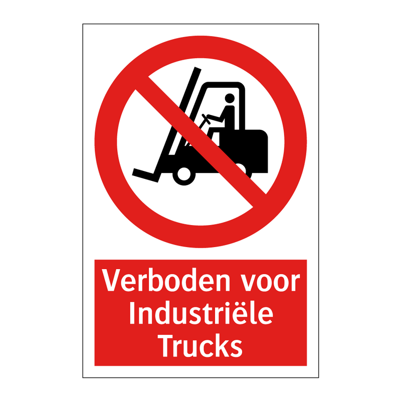 Verboden voor Industriële Trucks