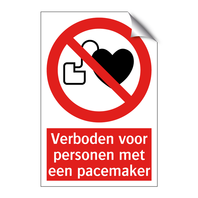 Verboden voor personen met een pacemaker