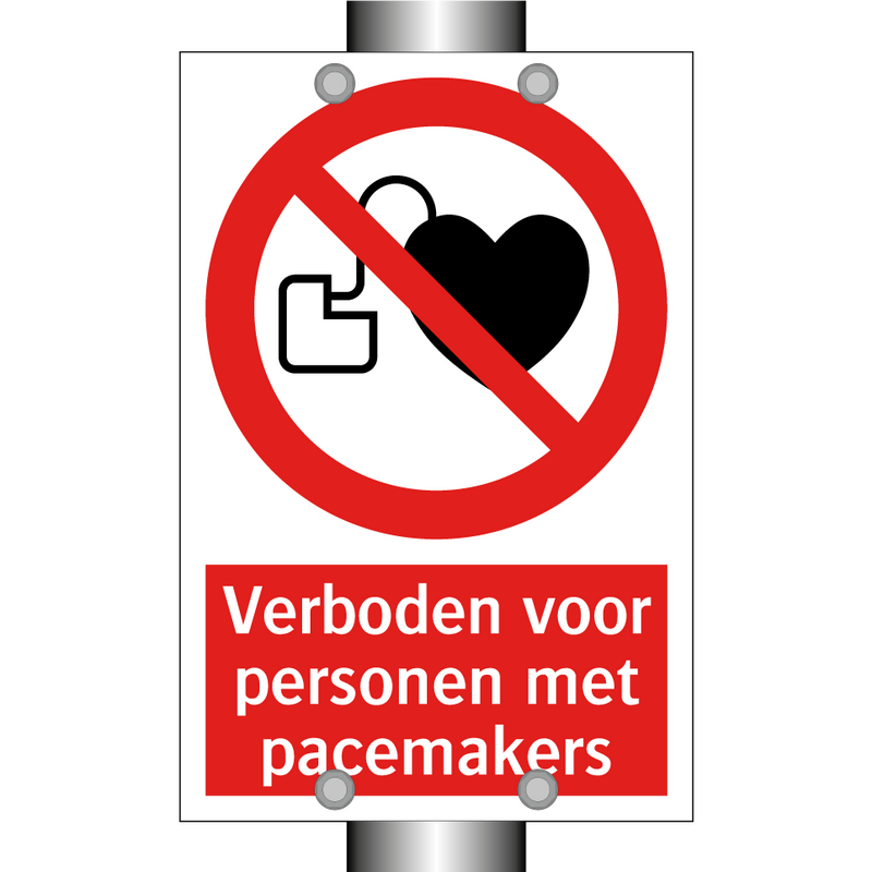 Verboden voor personen met pacemakers