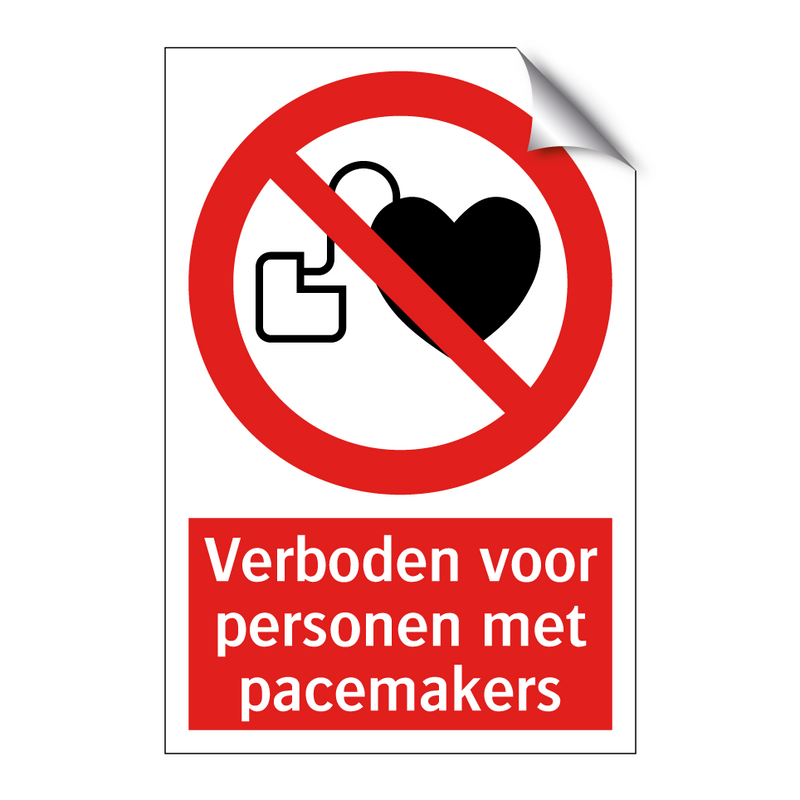 Verboden voor personen met pacemakers