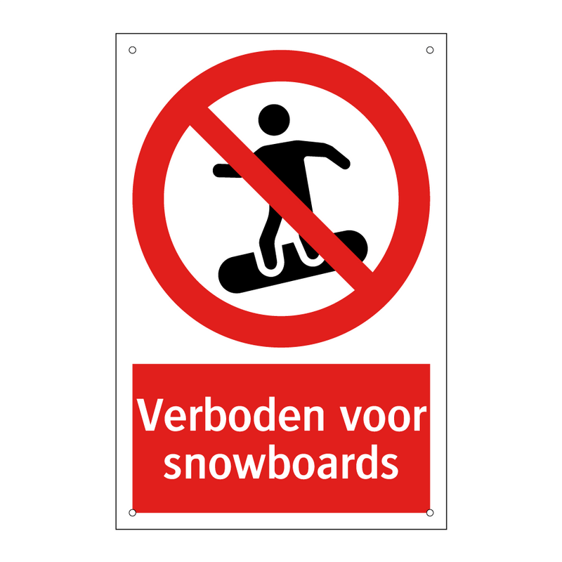 Verboden voor snowboards