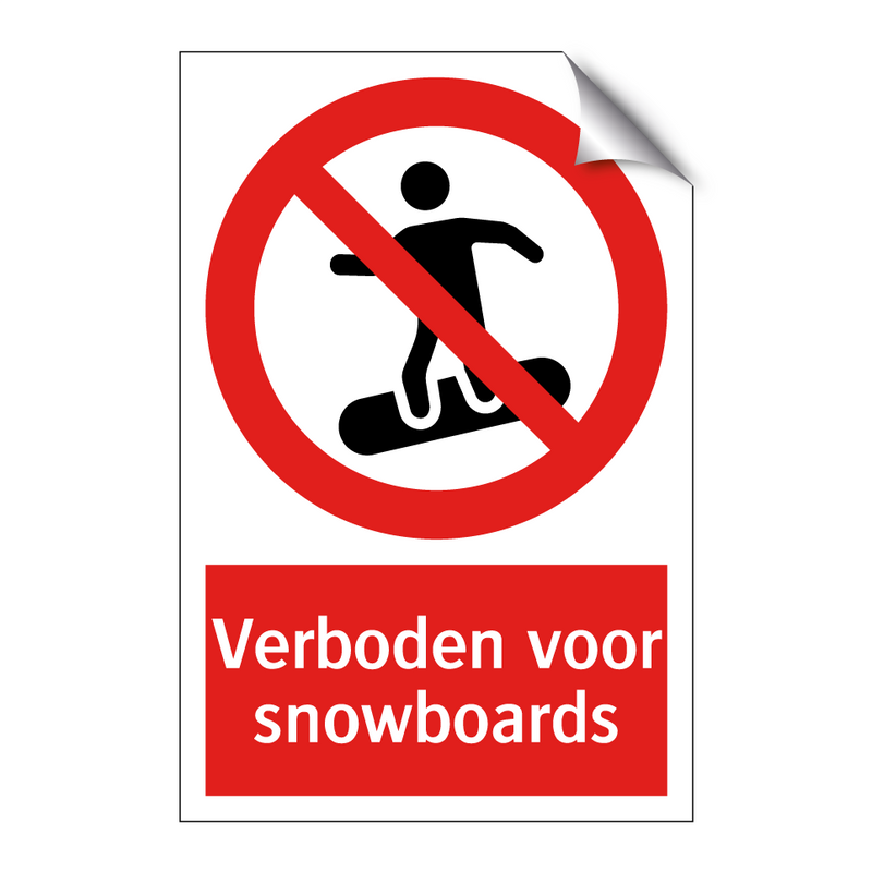 Verboden voor snowboards