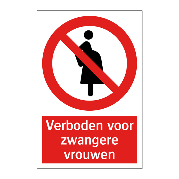 Verboden voor zwangere vrouwen