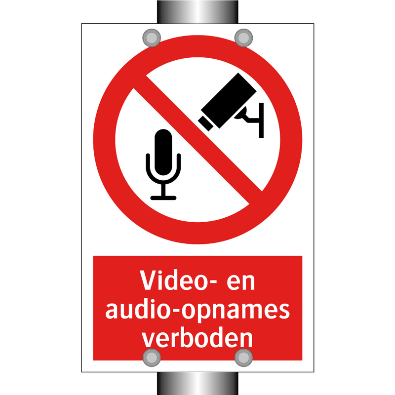 Video- en audio-opnames verboden