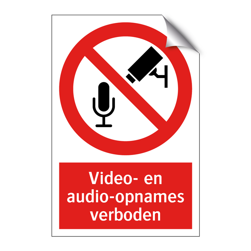 Video- en audio-opnames verboden