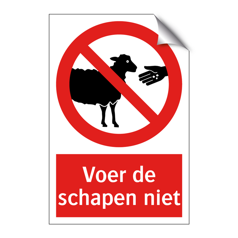 Voer de schapen niet