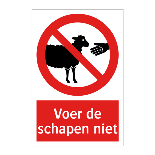 Voer de schapen niet