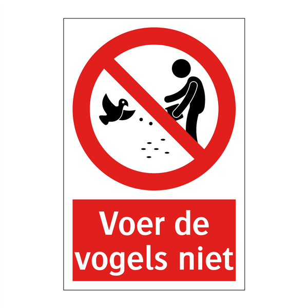 Voer de vogels niet