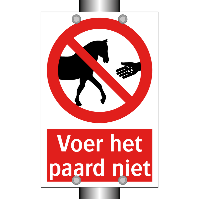 Voer het paard niet