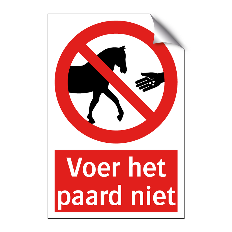 Voer het paard niet