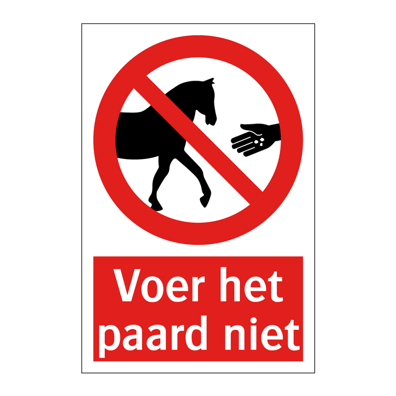 Voer het paard niet