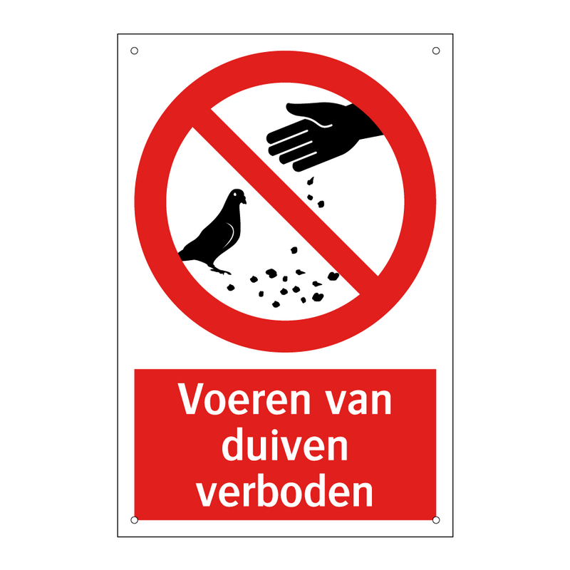 Voeren van duiven verboden