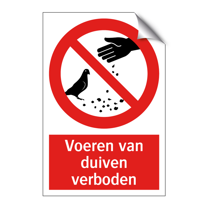 Voeren van duiven verboden