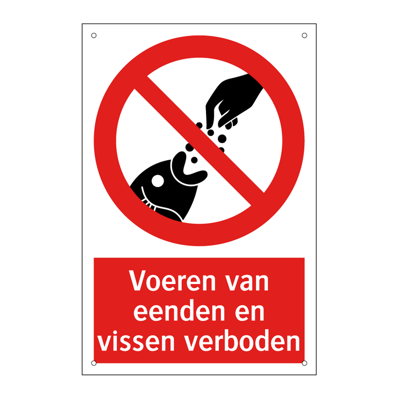 Voeren van eenden en vissen verboden