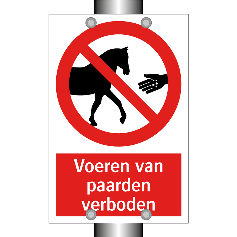 Voeren van paarden verboden