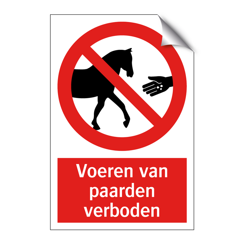 Voeren van paarden verboden