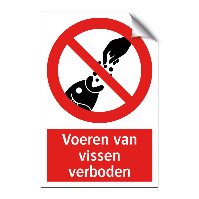 Voeren van vissen verboden