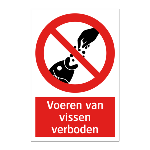 Voeren van vissen verboden