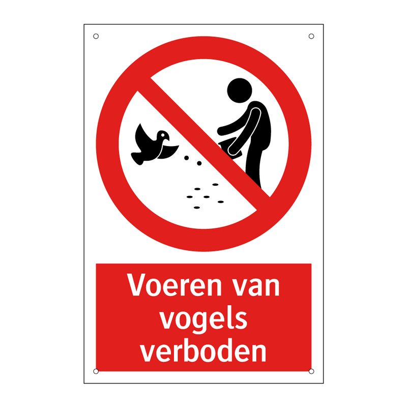 Voeren van vogels verboden