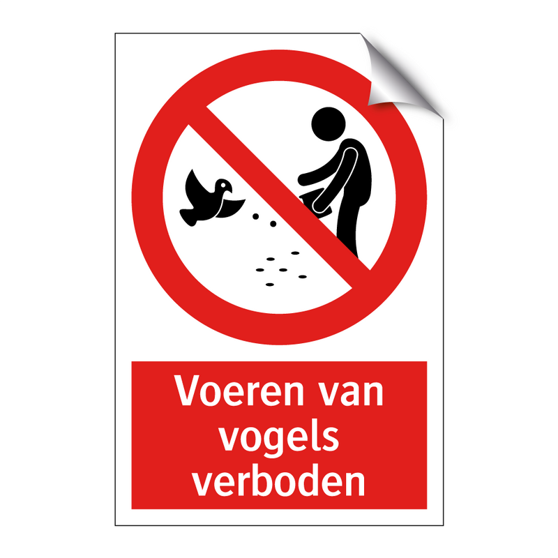 Voeren van vogels verboden