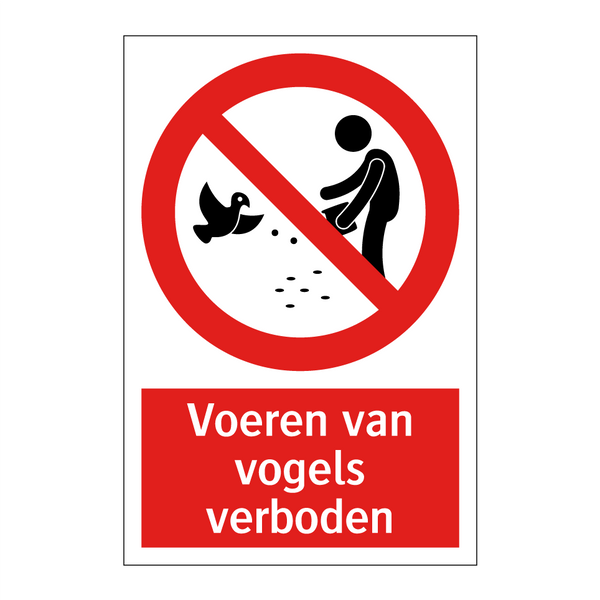 Voeren van vogels verboden