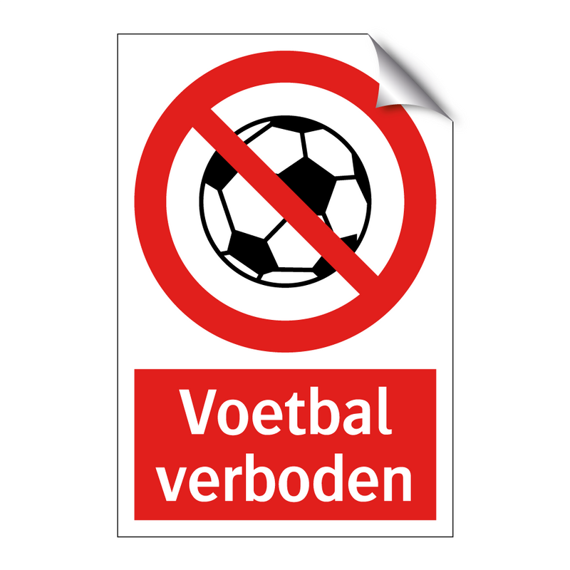 Voetbal verboden