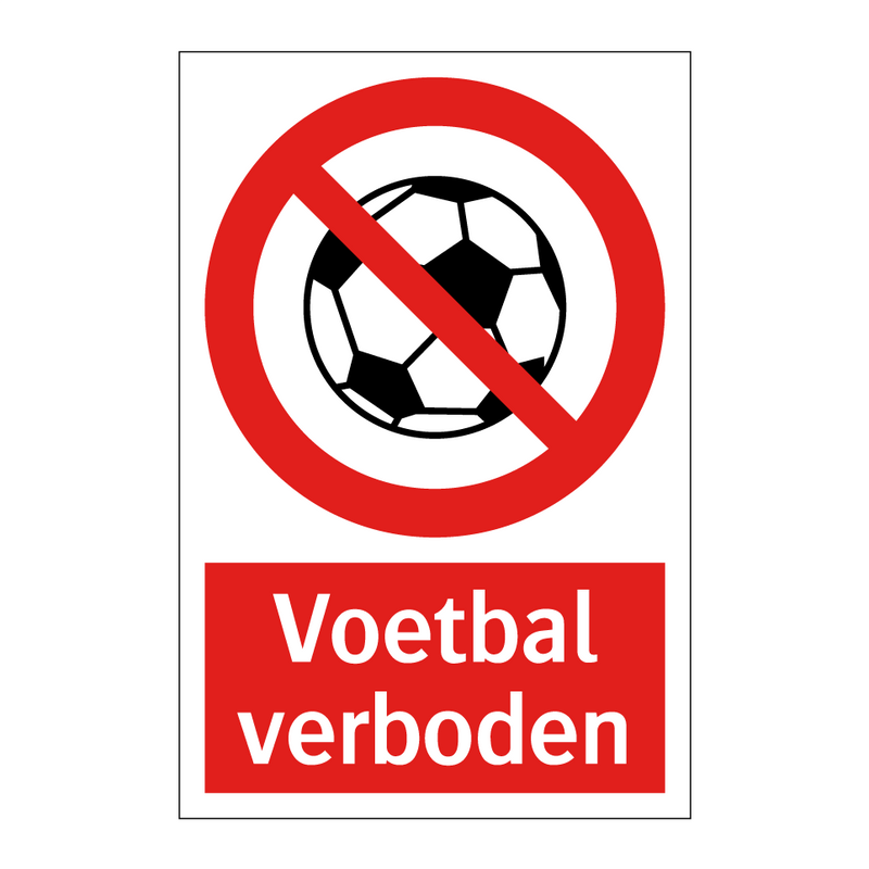 Voetbal verboden