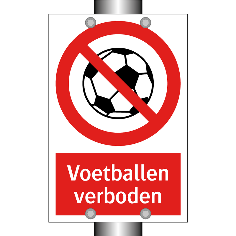 Voetballen verboden