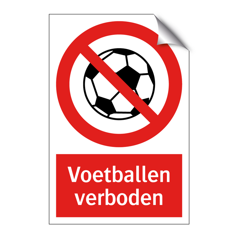 Voetballen verboden