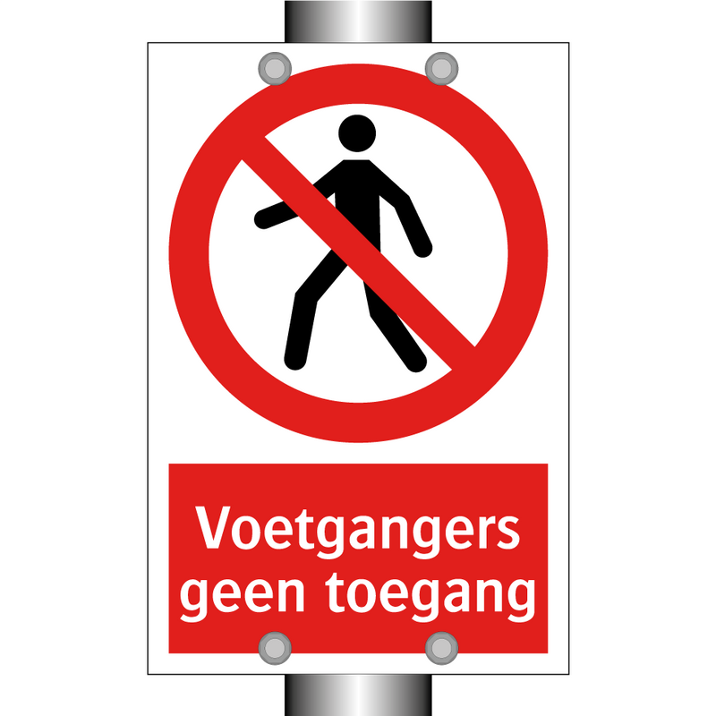 Voetgangers geen toegang