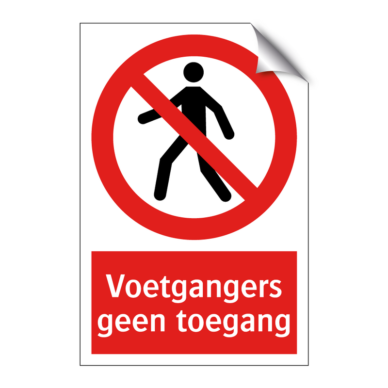 Voetgangers geen toegang