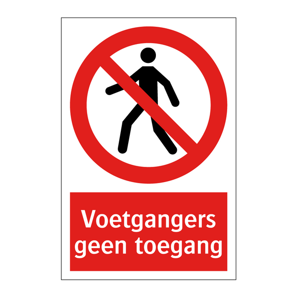 Voetgangers geen toegang