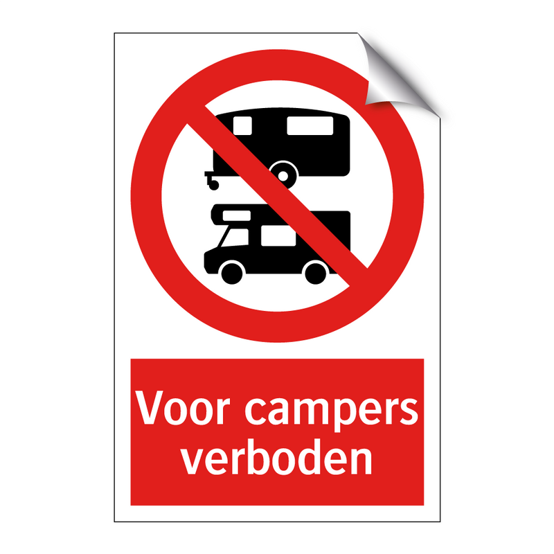 Voor campers verboden