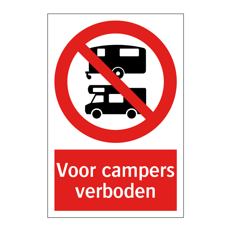 Voor campers verboden