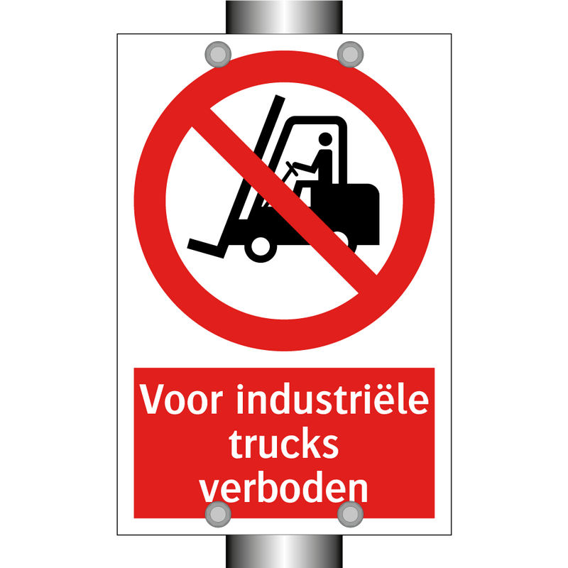 Voor industriële trucks verboden