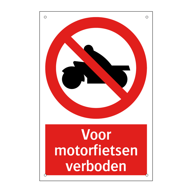 Voor motorfietsen verboden